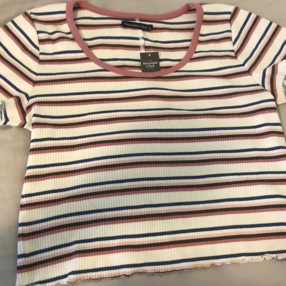 Abercrombie & Fitch Striped Crop Top - Picture 2 of 3